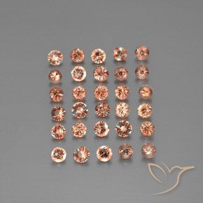 Lote de 30 piezas de Brasil Multicolor Circular de Brasil - Tamaño 3,2mm, peso 3,85 ct en total / promedio. 0,13 ct cada uno, Color: Multicolor, Dureza de Mohs 7.5 Adecuado para joyas de uso diario, Photo A