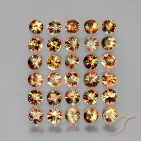 3.40 ctw Multicolor Andalusite Stones, Natural Andalusite in Diamond-Cut Shape for Sale