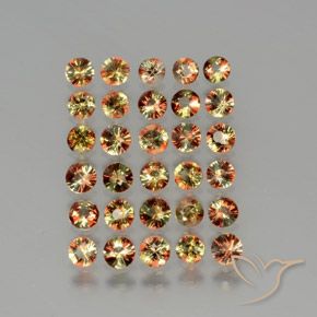 4.05 ctw Multicolor Andalusite Stones, Natural Andalusite in Diamond-Cut Shape for Sale