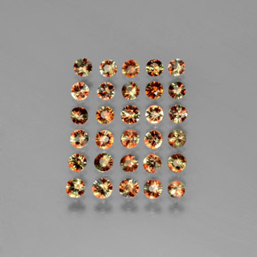 3.65 ctw Multicolor Andalusite Gemstones, Andalusite Gems in Diamond-Cut Shape for Sale.