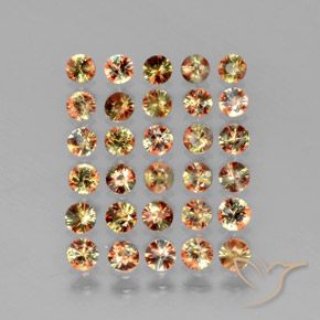 3.57 ctw Multicolor Andalusite Stones, Natural Andalusite in Diamond-Cut Shape for Sale