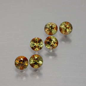 1.17 ctw Multicolor Andalusite Gemstones, Andalusite Gems in Round Facet Shape for Sale.