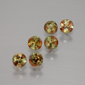 1.11 ctw Multicolor Andalusite Gemstones, Andalusite Gems in Round Facet Shape for Sale.