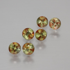 1.15 ctw Multicolor Andalusite Stones, Natural Andalusite in Round Facet Shape for Sale