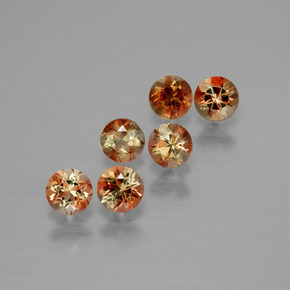 1.17 ctw Multicolor Andalusite Stones, Natural Andalusite in Round Facet Shape for Sale