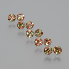 1.21 ct Multicolor Andalusite Gemstone, Andalusite Gem in Round Facet Shape for Sale.