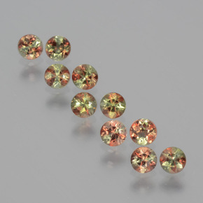 1.39 ct Multicolor Andalusite Gemstone, Andalusite Gem in Round Facet Shape for Sale.