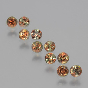 1.31 ct Multicolor Andalusite Gemstone, Andalusite Gem in Round Facet Shape for Sale.