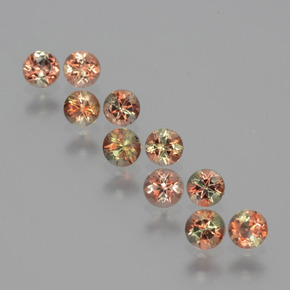 1.29 ct Multicolor Andalusite Gemstone, Andalusite Gem in Round Facet Shape for Sale.
