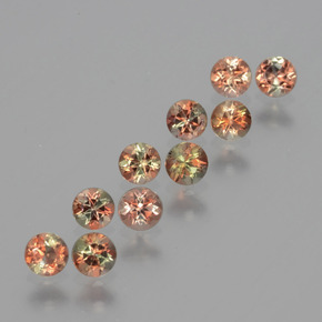 1.29 ct Multicolor Andalusite Stone, Natural Andalusite in Round Facet Shape for Sale