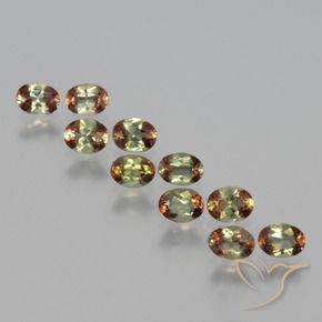 1.95 ctw Multicolor Andalusite Stones, Natural Andalusite in Oval Facet Shape for Sale