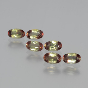 1.54 ctw Multicolor Andalusite Gemstones, Andalusite Gems in Oval Facet Shape for Sale.