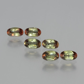 1.60 ctw Multicolor Andalusite Gemstones, Andalusite Gems in Oval Facet Shape for Sale.