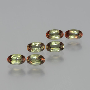 1.60 ctw Multicolor Andalusite Stones, Natural Andalusite in Oval Facet Shape for Sale