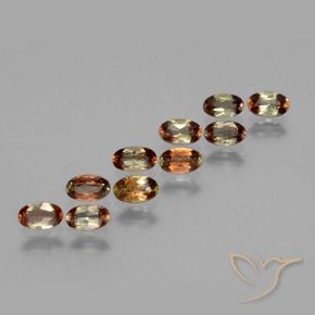 2.48 ctw Multicolor Andalusite Stones, Natural Andalusite in Oval Facet Shape for Sale