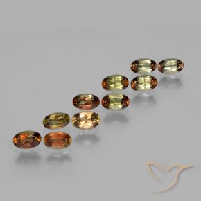 2.84 ctw Multicolor Andalusite Stones, Natural Andalusite in Oval Facet Shape for Sale