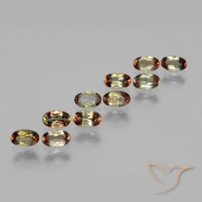 2.55 ctw Multicolor Andalusite Stones, Natural Andalusite in Oval Facet Shape for Sale