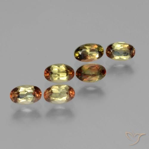 1.80 ctw Multicolor Andalusite Stones, Natural Andalusite in Oval Facet Shape for Sale