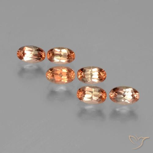 Lote de 6 piezas de Andalucita Multicolor Ovalada de Brasil - Peso 1,79 ct en total / promedio. 0,3 ct cada uno, Tamaño 5 x 3,1mm, Color: Multicolor, Dureza Mohs 7.5 Adecuado para joyas de uso diario, Photo A