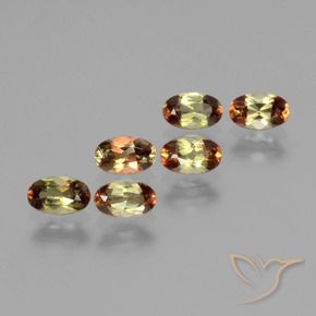 1.56 ctw Multicolor Andalusite Stones, Natural Andalusite in Oval Facet Shape for Sale