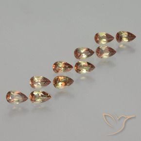 2.20 ctw Multicolor Andalusite Stones, Natural Andalusite in Pear Facet Shape for Sale