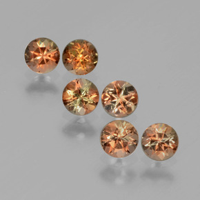 1.16 ctw Multicolor Andalusite Gemstones, Andalusite Gems in Round Facet Shape for Sale.