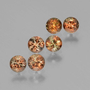 1.16 ctw Multicolor Andalusite Stones, Natural Andalusite in Round Facet Shape for Sale