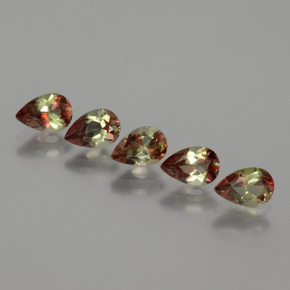 2.16 ctw Multicolor Andalusite Gemstones, Andalusite Gems in Pear Facet Shape for Sale.