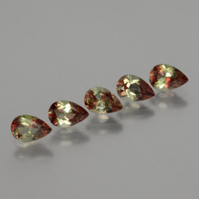 2.16 ctw Multicolor Andalusite Stones, Natural Andalusite in Pear Facet Shape for Sale
