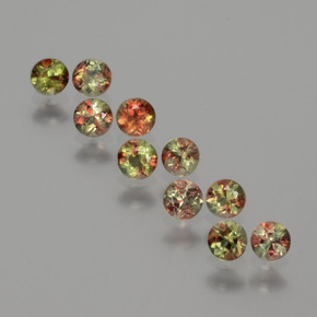 1.39 ct Multicolor Andalusite Gemstone, Andalusite Gem in Round Facet Shape for Sale.