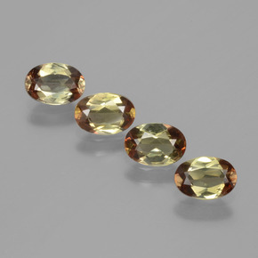 2.08 ctw Multicolor Andalusite Gemstones, Andalusite Gems in Oval Facet Shape for Sale.