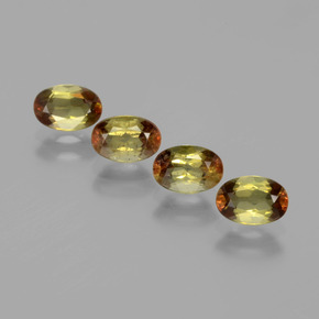 2.08 ctw Multicolor Andalusite Gemstones, Andalusite Gems in Oval Facet Shape for Sale.