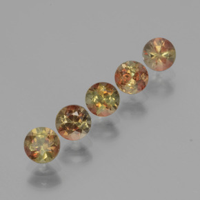 1.60 ctw Multicolor Andalusite Stones, Natural Andalusite in Round Facet Shape for Sale