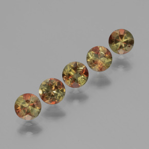 1.37 ctw Multicolor Andalusite Stones, Natural Andalusite in Round Facet Shape for Sale