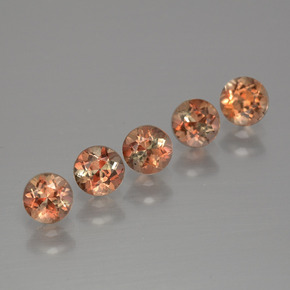 1.58 ctw Multicolor Andalusite Gemstones, Andalusite Gems in Round Facet Shape for Sale.