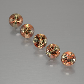 1.37 ct Orange Andalusite Gemstone, Andalusite Gem in Round Facet Shape for Sale.