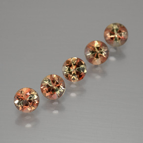 1.37 ct Orange Andalusite Stone, Natural Andalusite in Round Facet Shape for Sale