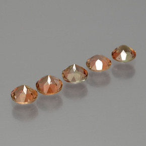 Andalusite Gemstone in 4 mm (calibrated) Size for Sale, Andalusite Stone in Orangey Brownish Color