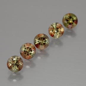 1.47 ctw Multicolor Andalusite Stones, Natural Andalusite in Round Facet Shape for Sale