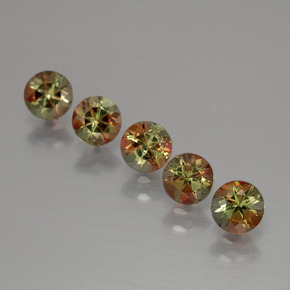 1.48 ct Multicolor Andalusite Gemstone, Andalusite Gem in Round Facet Shape for Sale.