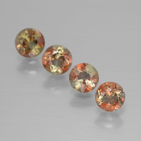 1.16 ctw Multicolor Andalusite Stones, Natural Andalusite in Round Facet Shape for Sale