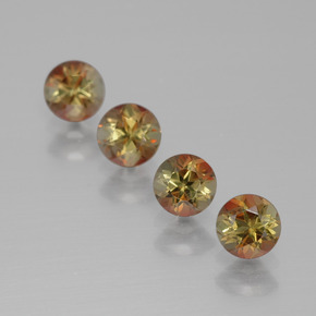 1.24 ct Multicolor Andalusite Gemstone, Andalusite Gem in Round Facet Shape for Sale.