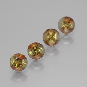 1.24 ct Multicolor Andalusite Stone, Natural Andalusite in Round Facet Shape for Sale
