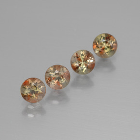 1.24 ctw Multicolor Andalusite Stones, Natural Andalusite in Round Facet Shape for Sale