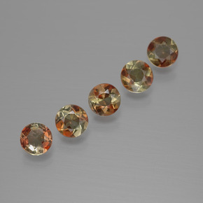 1.22 ct Multicolor Andalusite Stone, Natural Andalusite in Round Facet Shape for Sale