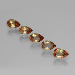 2.28 ctw Multicolor Andalusite Stones, Natural Andalusite in Pear Facet Shape for Sale
