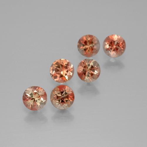 1.67 ctw Multicolor Andalusite Gemstones, Andalusite Gems in Round Facet Shape for Sale.
