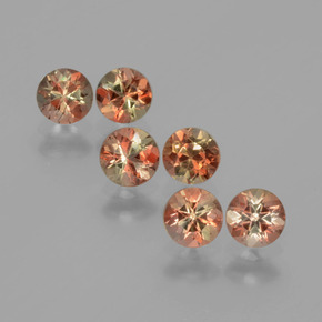 1.75 ctw Multicolor Andalusite Gemstones, Andalusite Gems in Round Facet Shape for Sale.