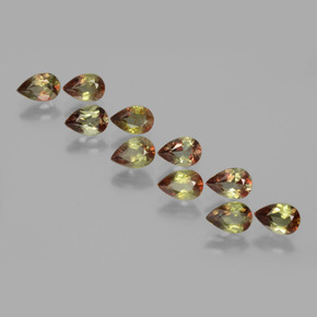 4.07 ct Multicolor Andalusite Gemstone, Andalusite Gem in Pear Facet Shape for Sale.