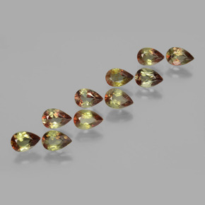 4.07 ct Multicolor Andalusite Stone, Natural Andalusite in Pear Facet Shape for Sale